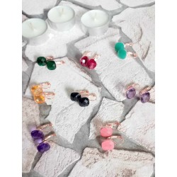 Κρεμαστά σκουλαρίκια  με χρωματιστεσ πέτρες